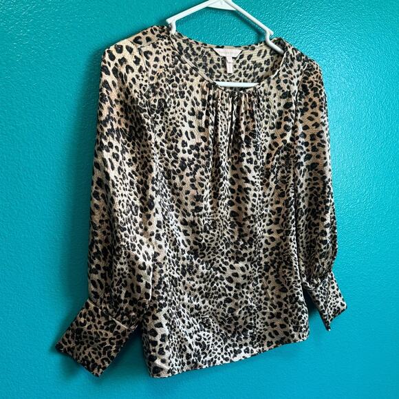 Rebecca Taylor 100% Silk Leopard Print Blouse Women's 00 - Picture 2 of 8